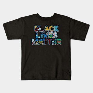 Black Lives Matter 90s Hip Hop Music Graffiti Melanin Poppin Shirt Kids T-Shirt